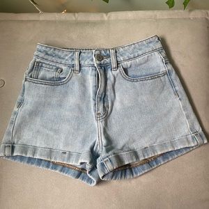 Denim mom shorts